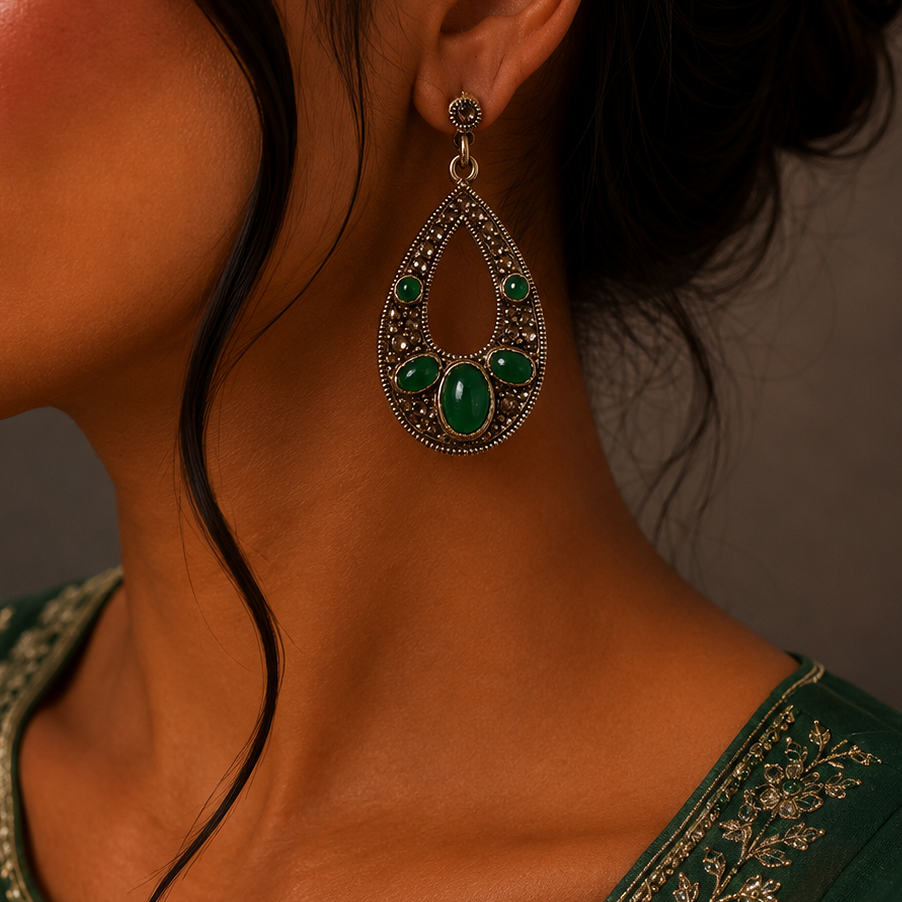 Iconic Oxidised Earring