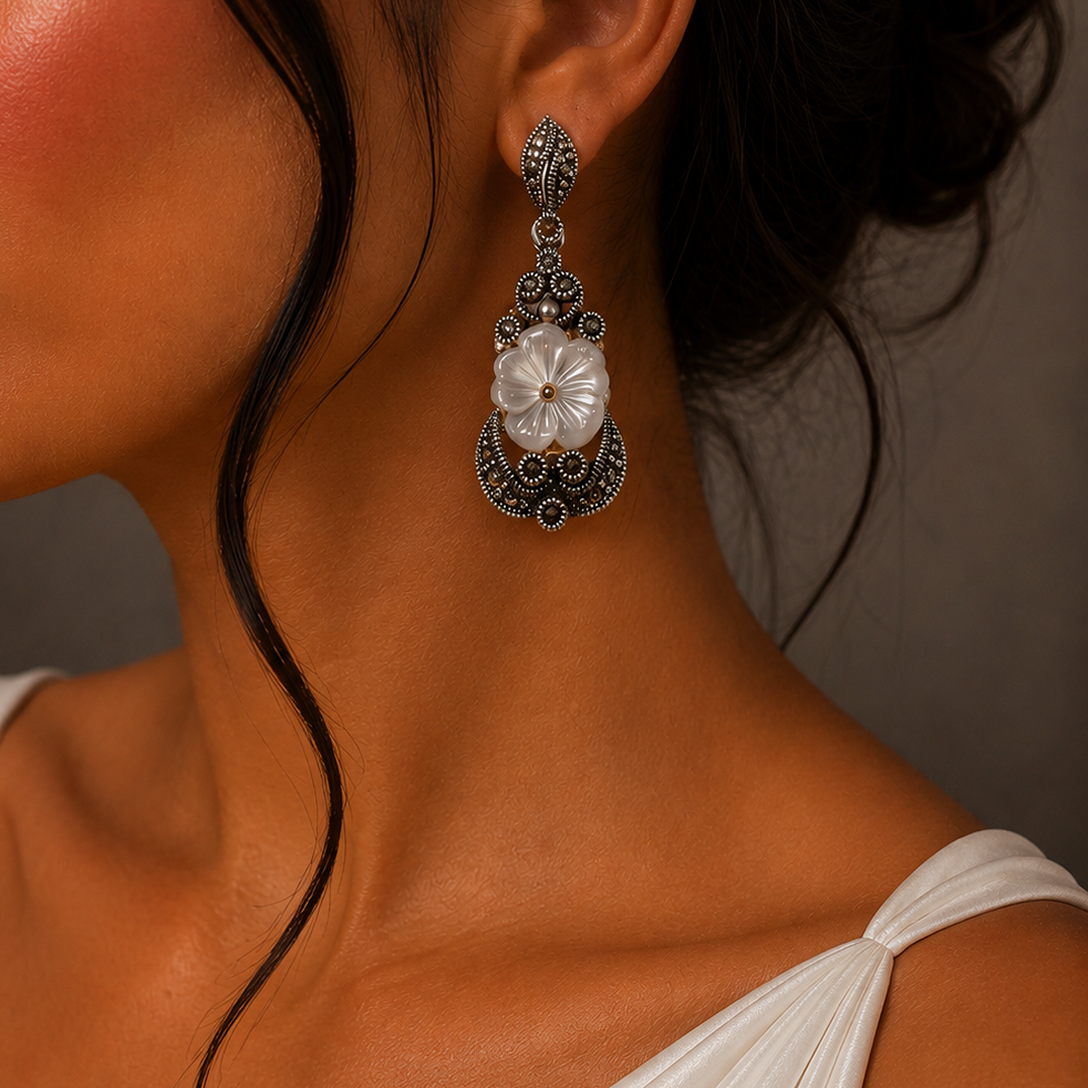 Iconic Oxidised Earring