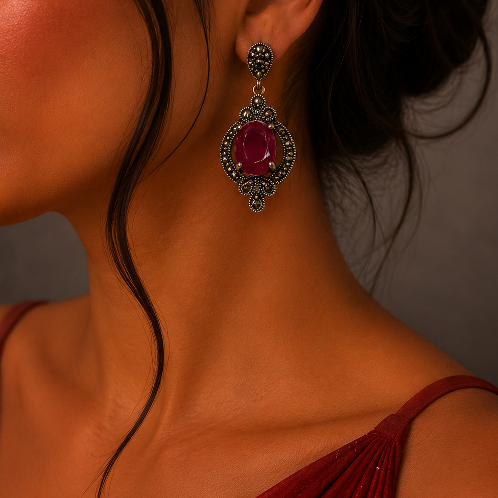 Iconic Oxidised Earring