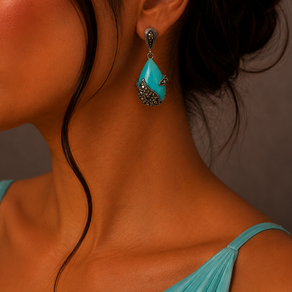 Iconic Oxidised Earring