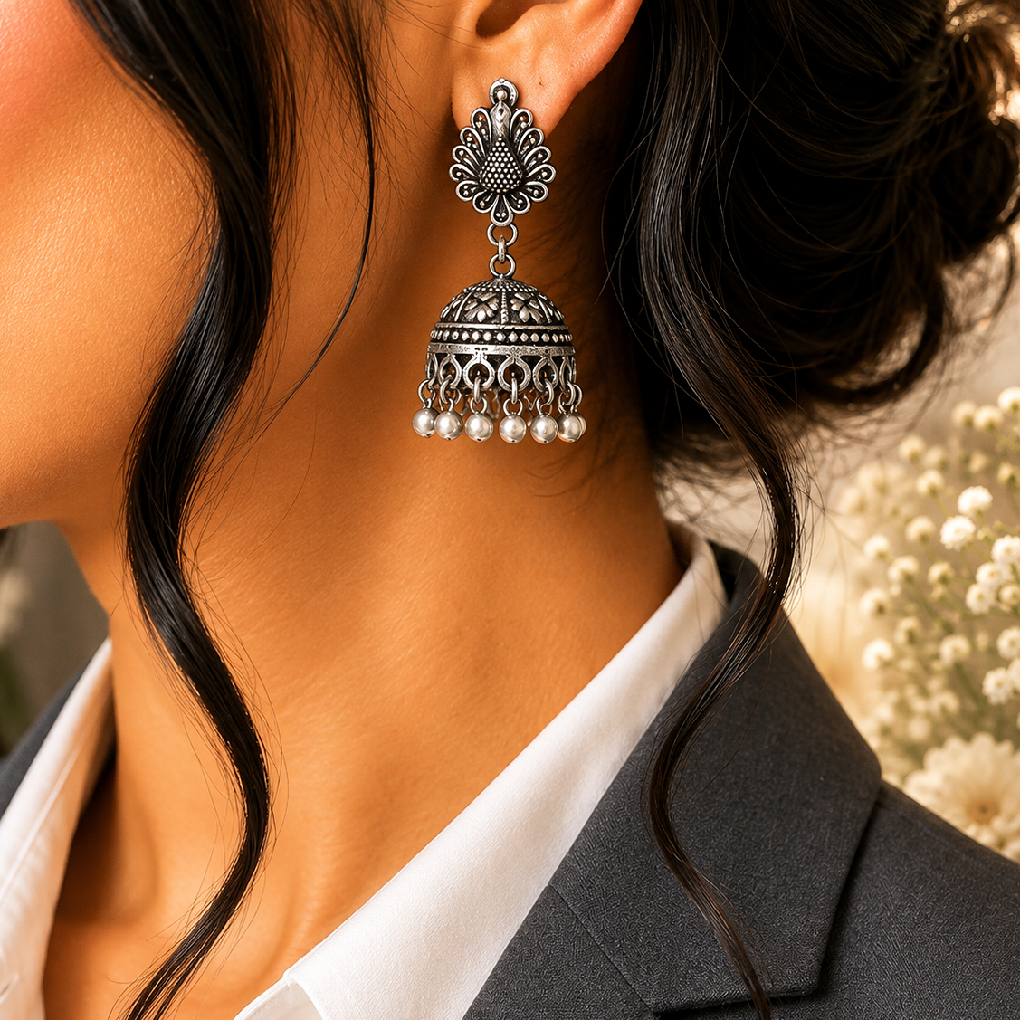 OXIDISED EARRINGS