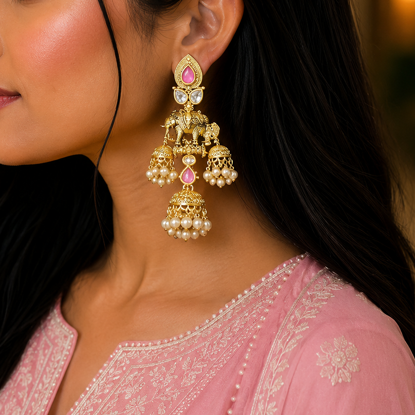 Antique kundan Earrings