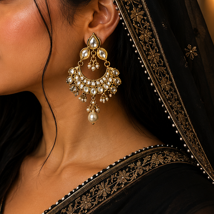 Antique Kundan Earring