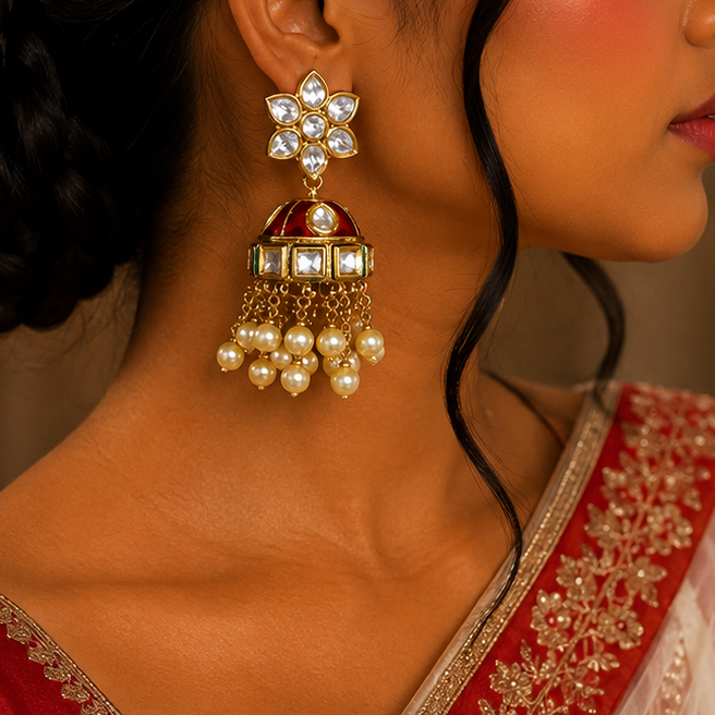 Antique Kundan Earring