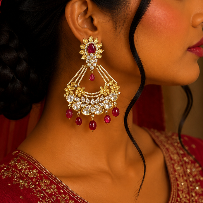 Antique Kundan Earring