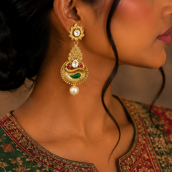 Antique Kundan Earring