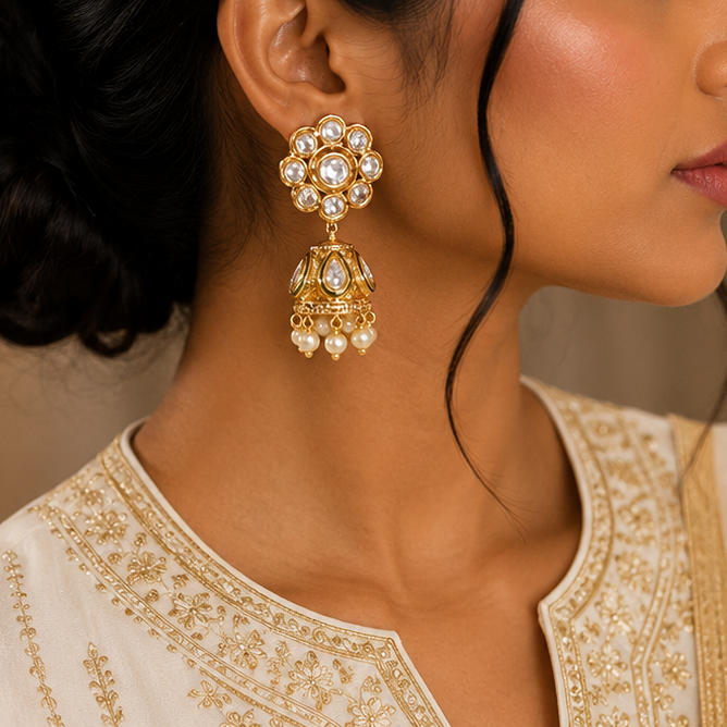 Antique Kundan Earring