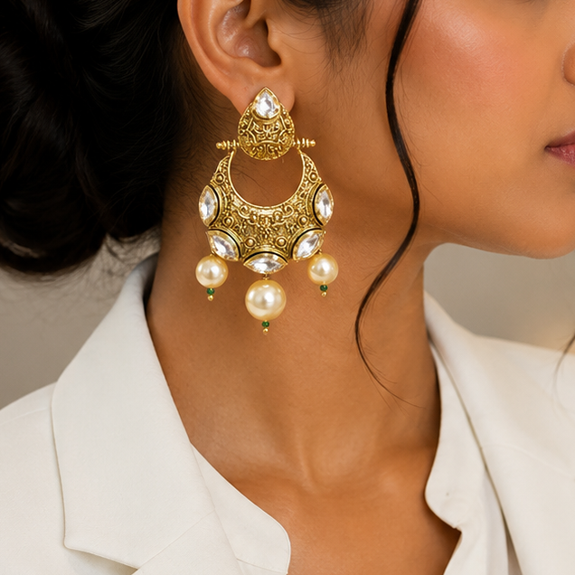 Antique Kundan Earring