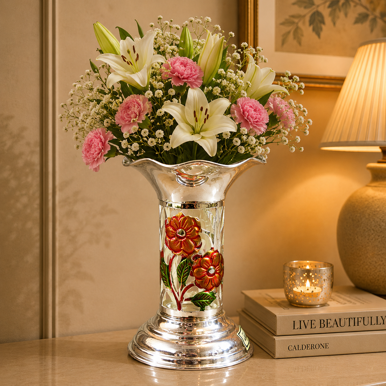 Iconic Silver Flowerpot