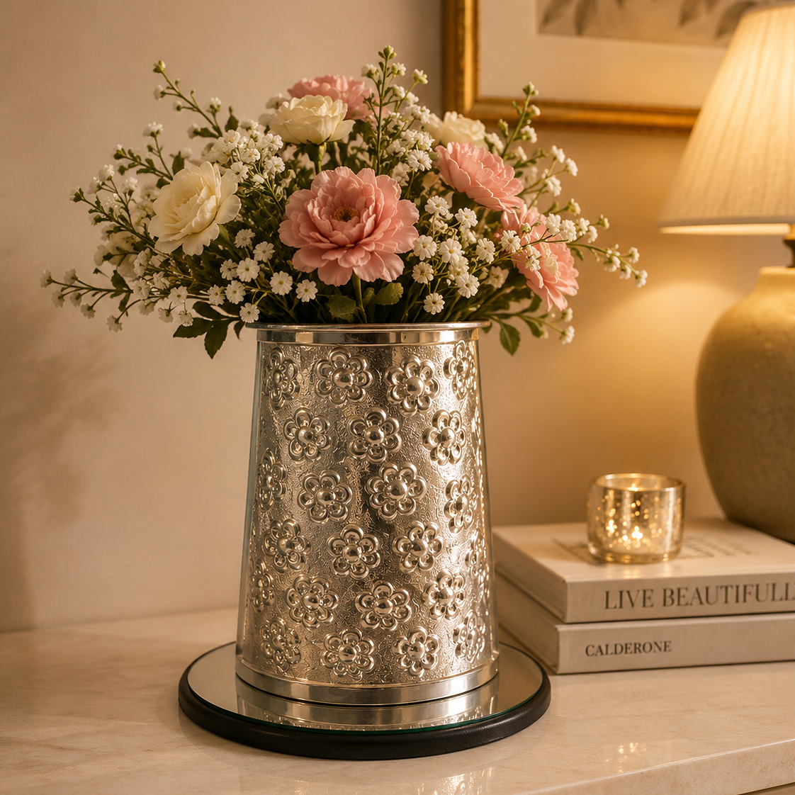 Iconic Silver Flowerpot