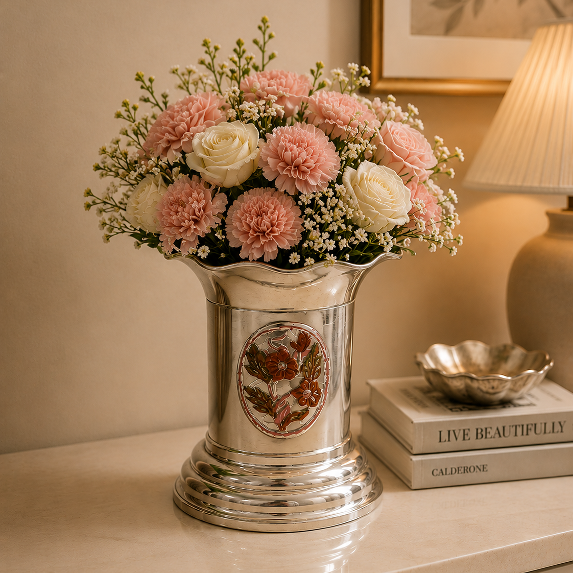 Iconic Silver Flowerpot