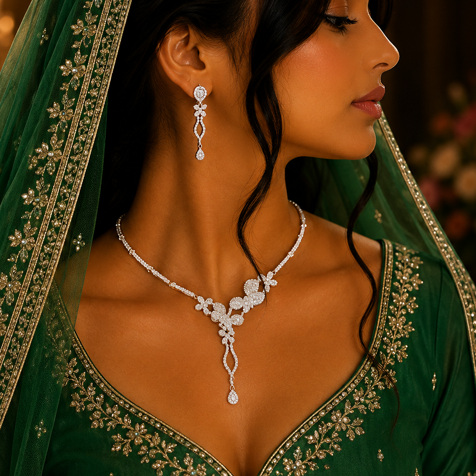 Iconic Diamond Look Necklace Set