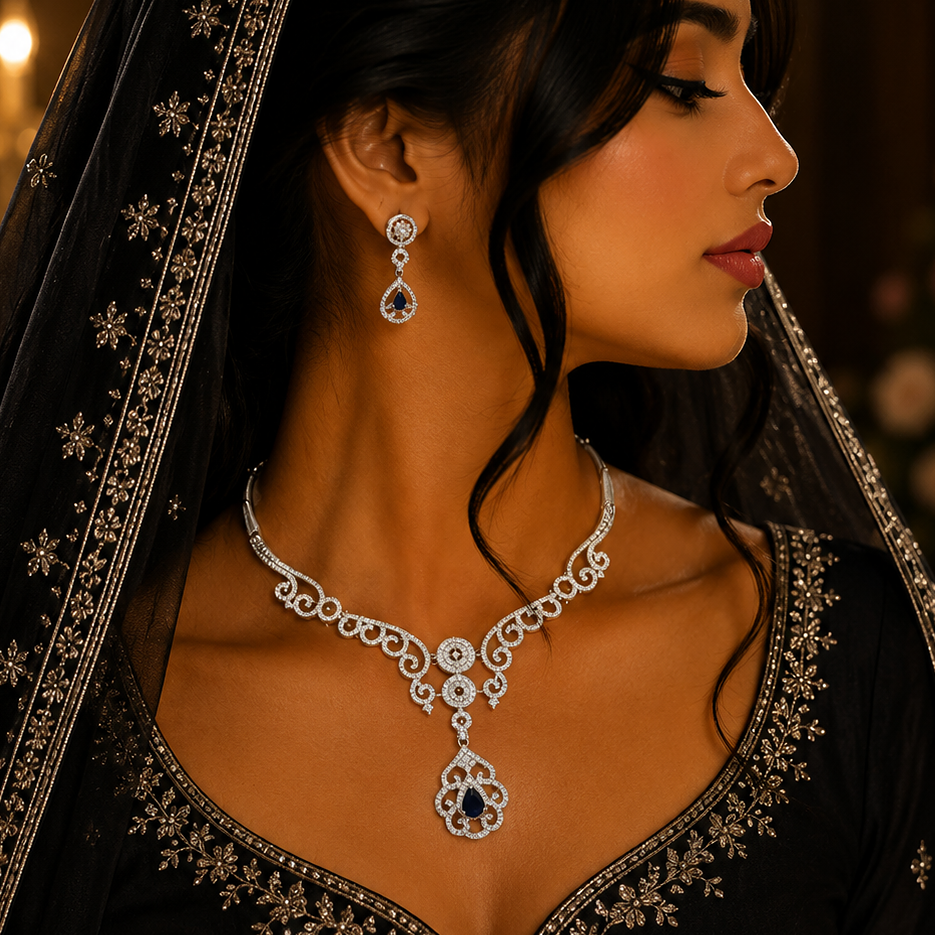 Iconic Diamond Look Necklace Set