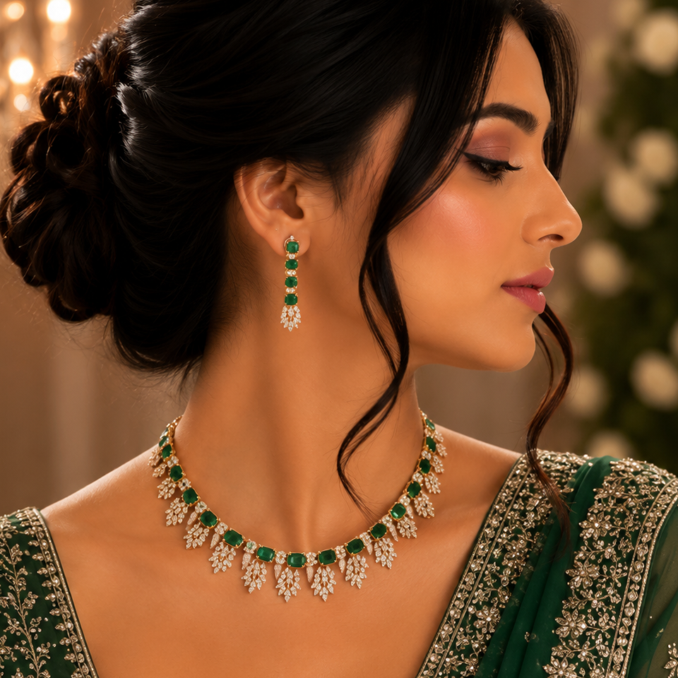 Iconic Diamond Look Necklace Set