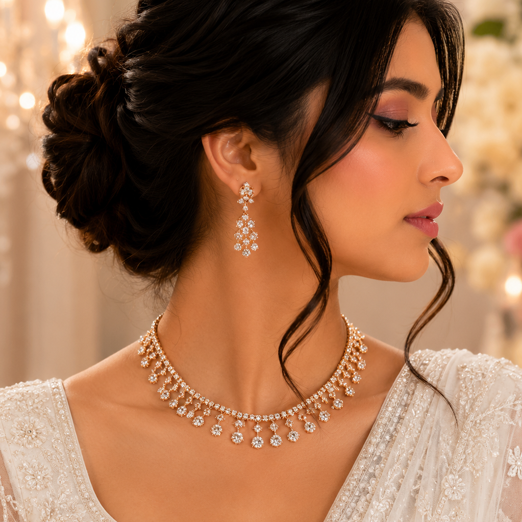 Iconic Diamond Look Necklace Set