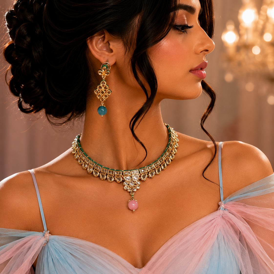 Iconic Golden Look Necklace Set