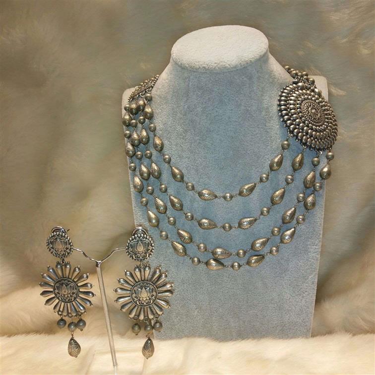 Iconic Oxydised Necklace  Set