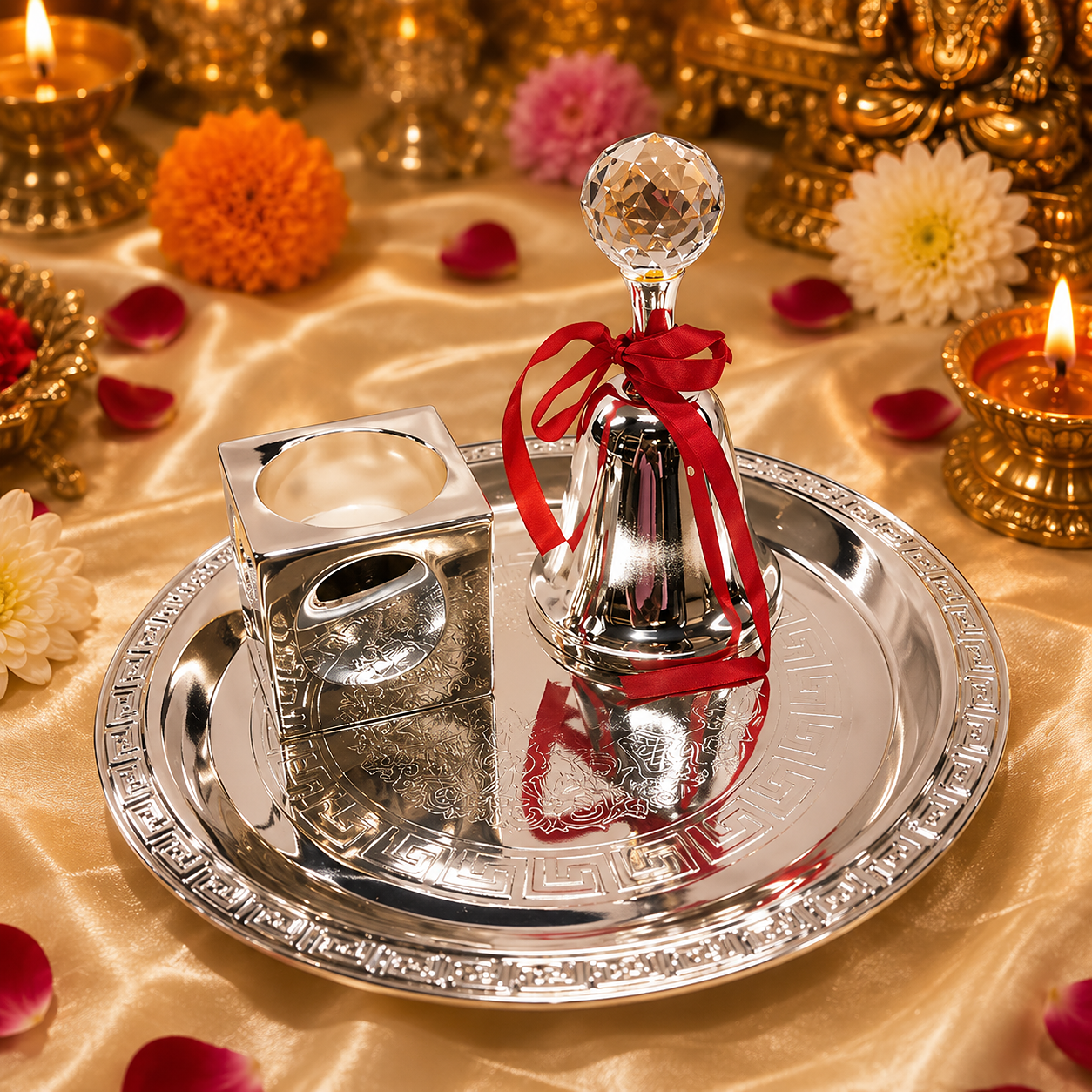 Arti Thali delicate seet wrok