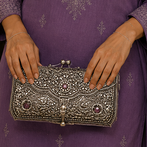 Iconic Silver Clutch 