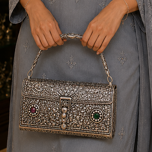 Iconic Silver Clutch