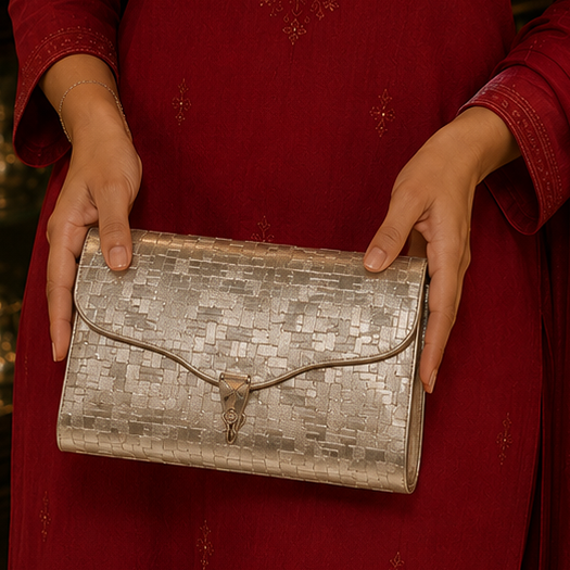 Iconic Silver Clutch