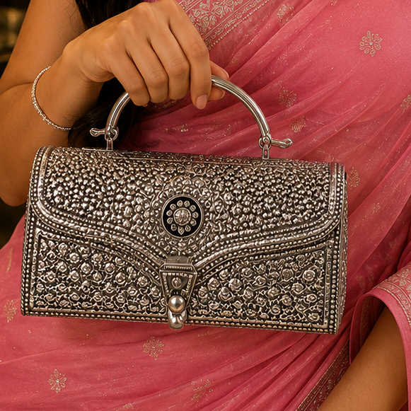 Iconic Silver Clutch