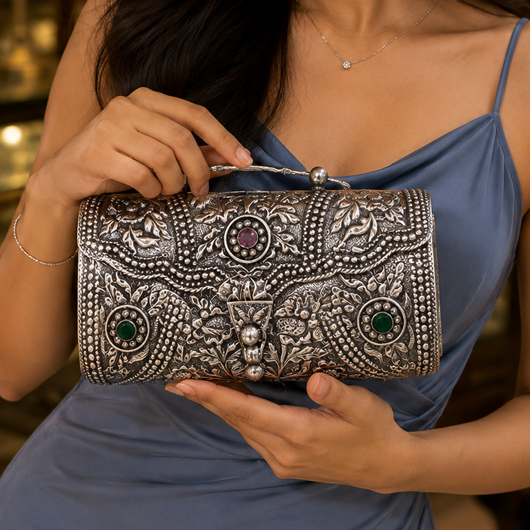 Iconic Silver Clutch