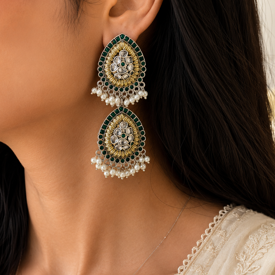 Iconic Oxidised Earring