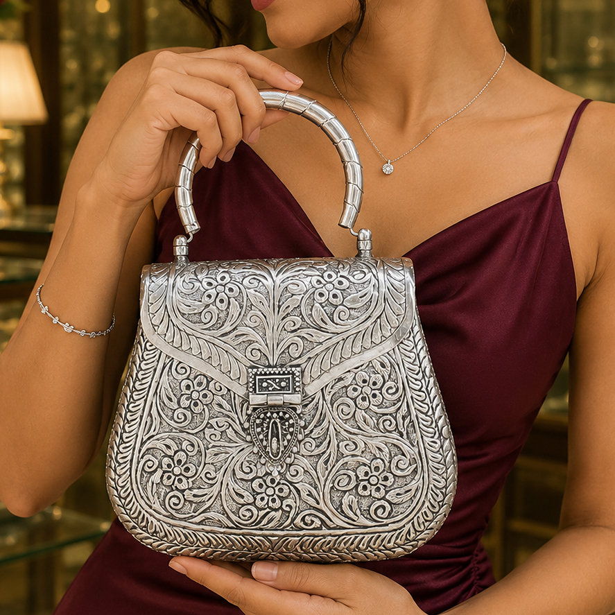 Iconic Silver Clutch