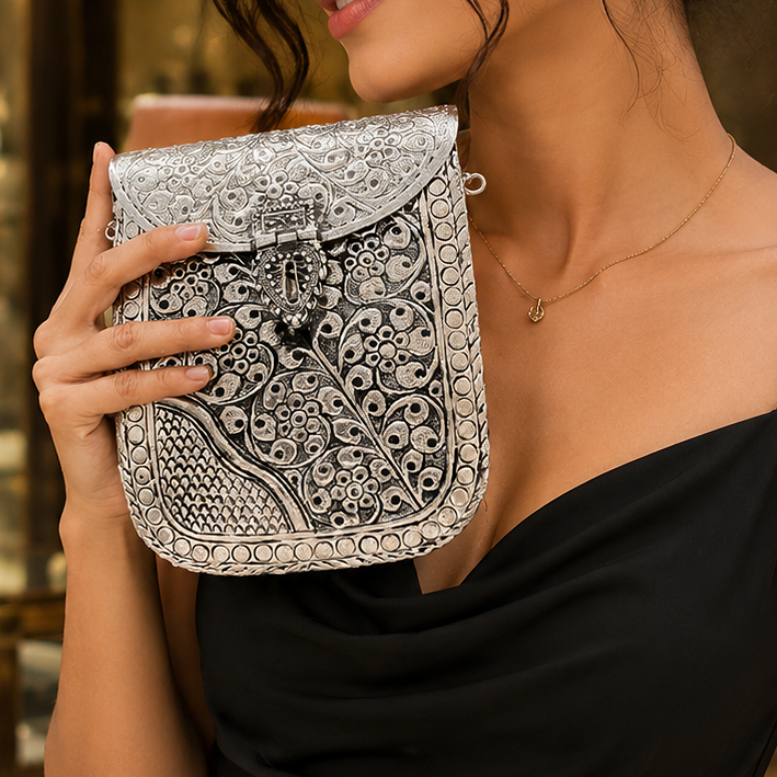 Iconic Silver Clutch
