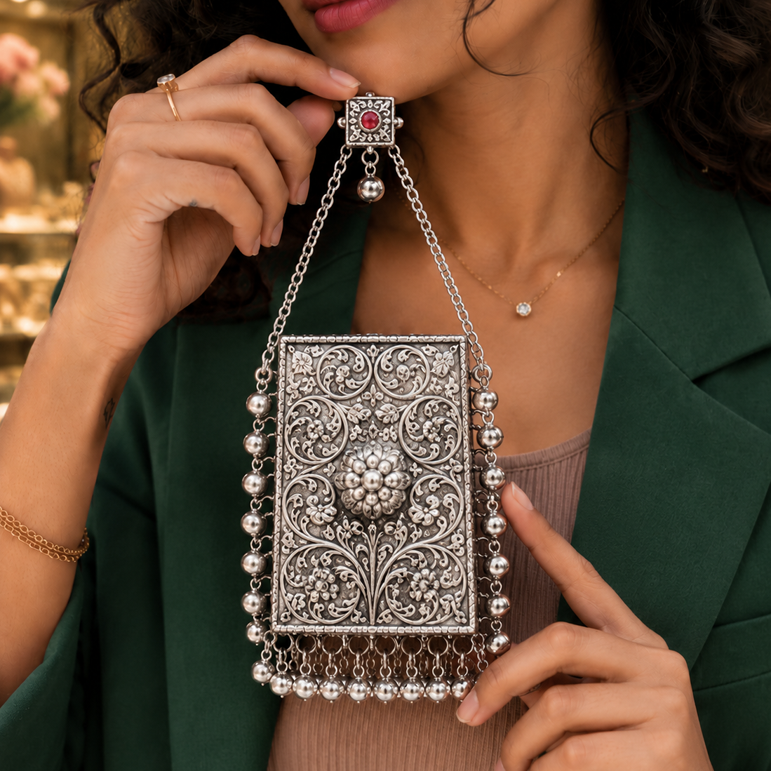 Iconic Silver Clutch