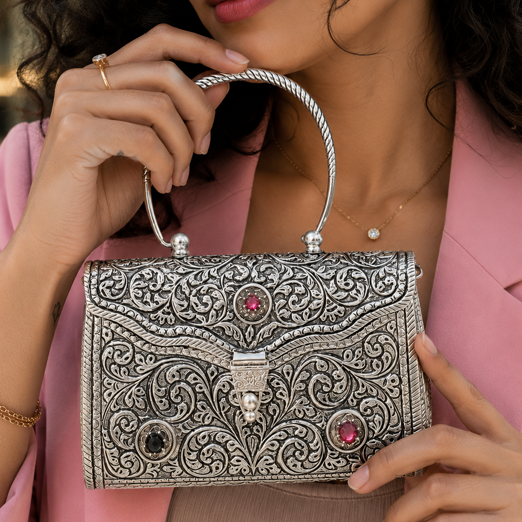 Iconic Silver Clutch
