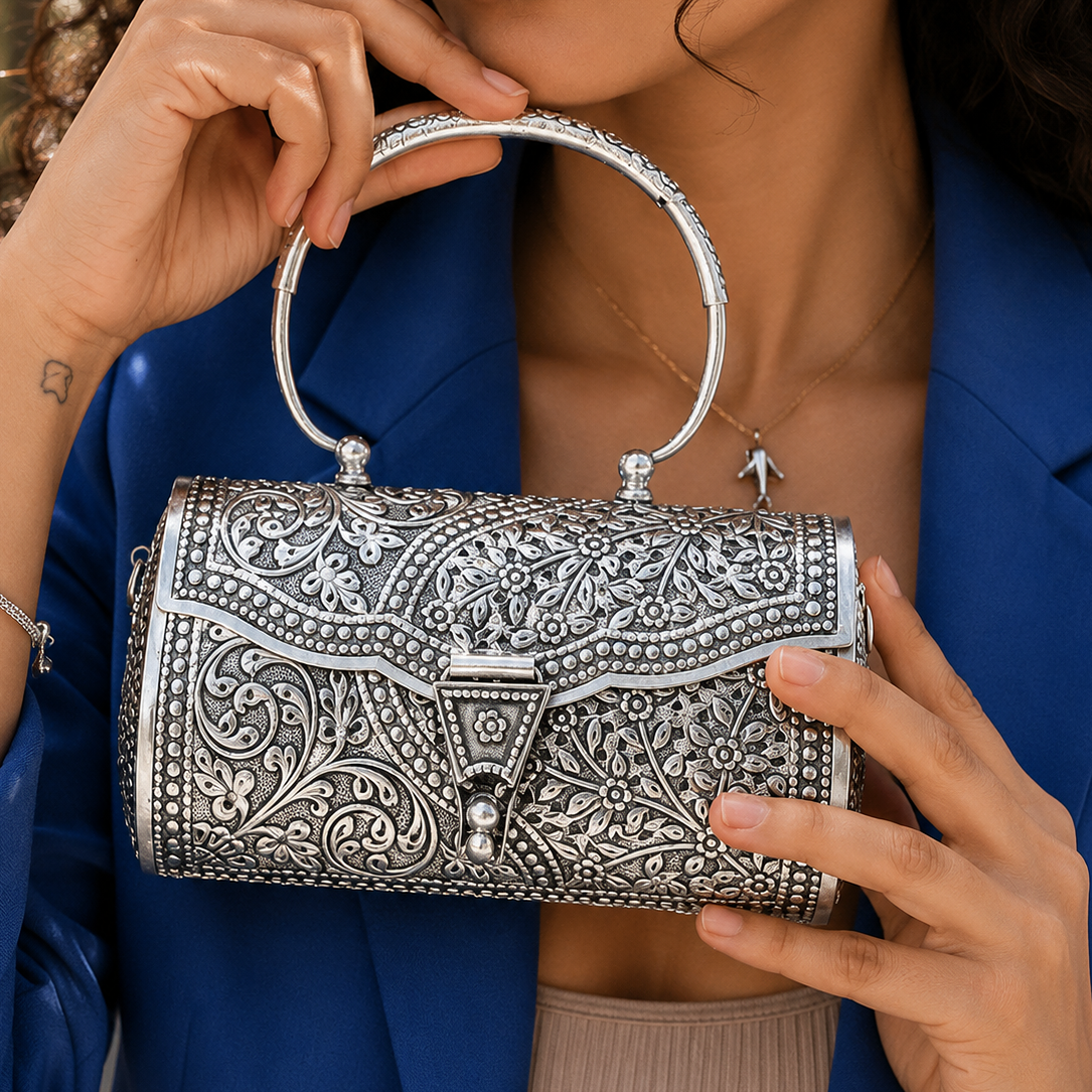 Iconic Silver Clutch