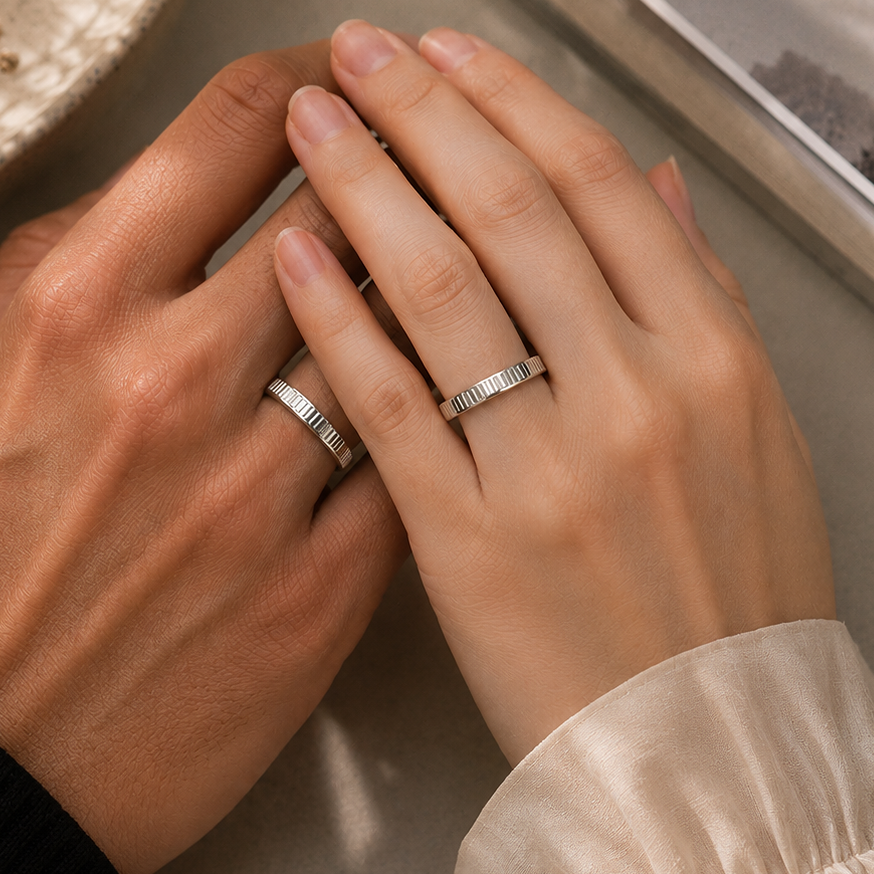 Iconic Silver Couple Band