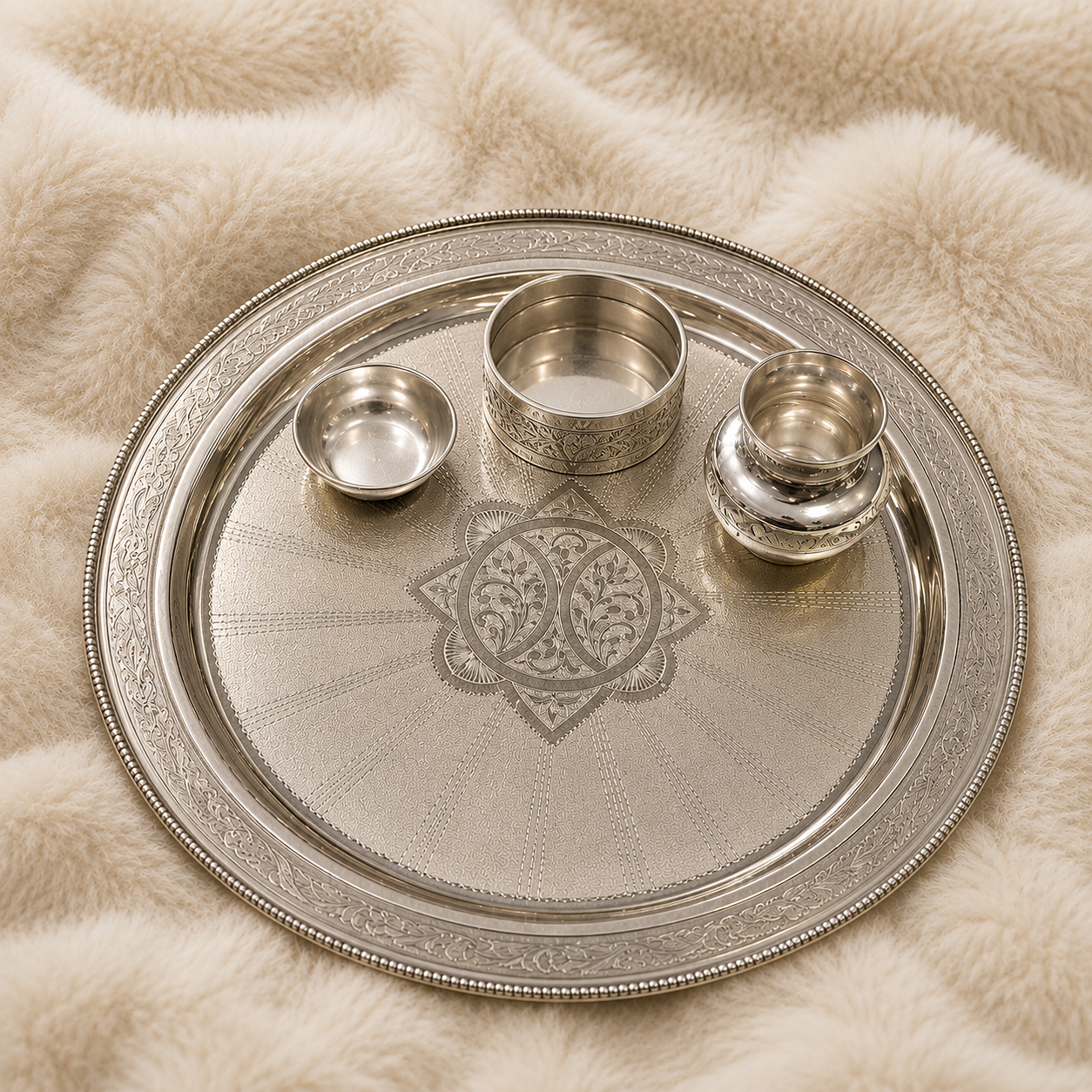 Iconic Silver Puja Thali 