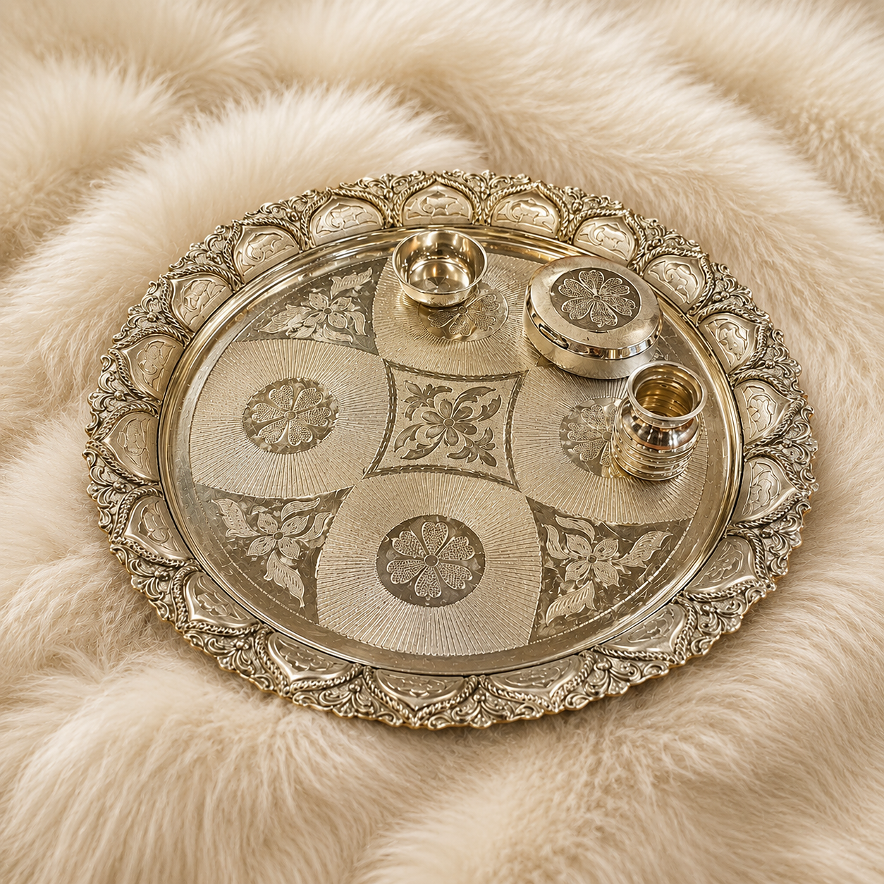 Iconic Silver Puja Thali 