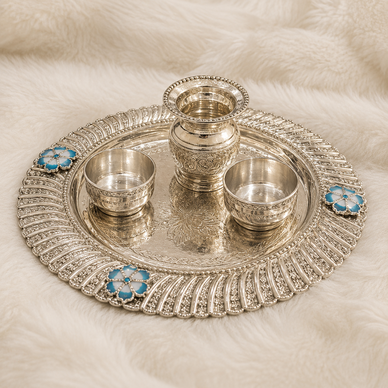 Iconic Silver Puja Thali 
