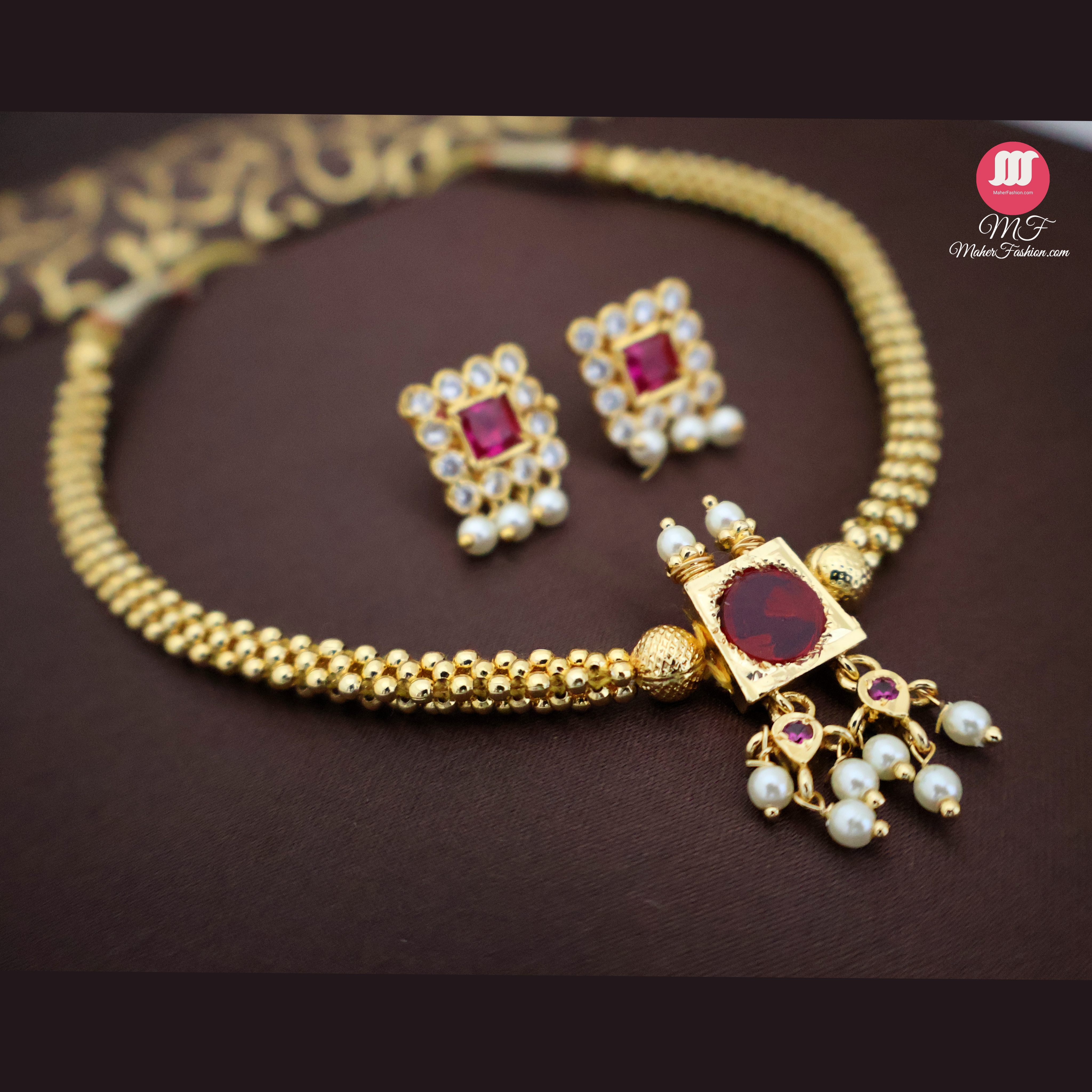 Gold-Plated-Thushi-Necklace