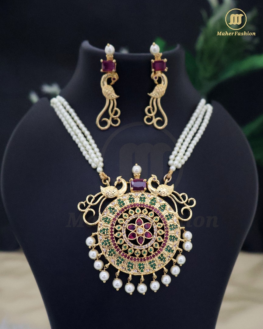 Traditional Pearl Tanmani Necklace|Maherfashion