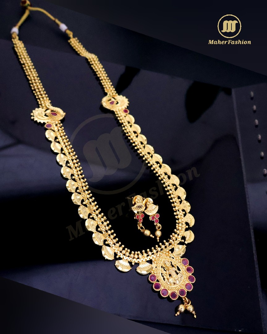 Designer Laxmi  Golden Necklace