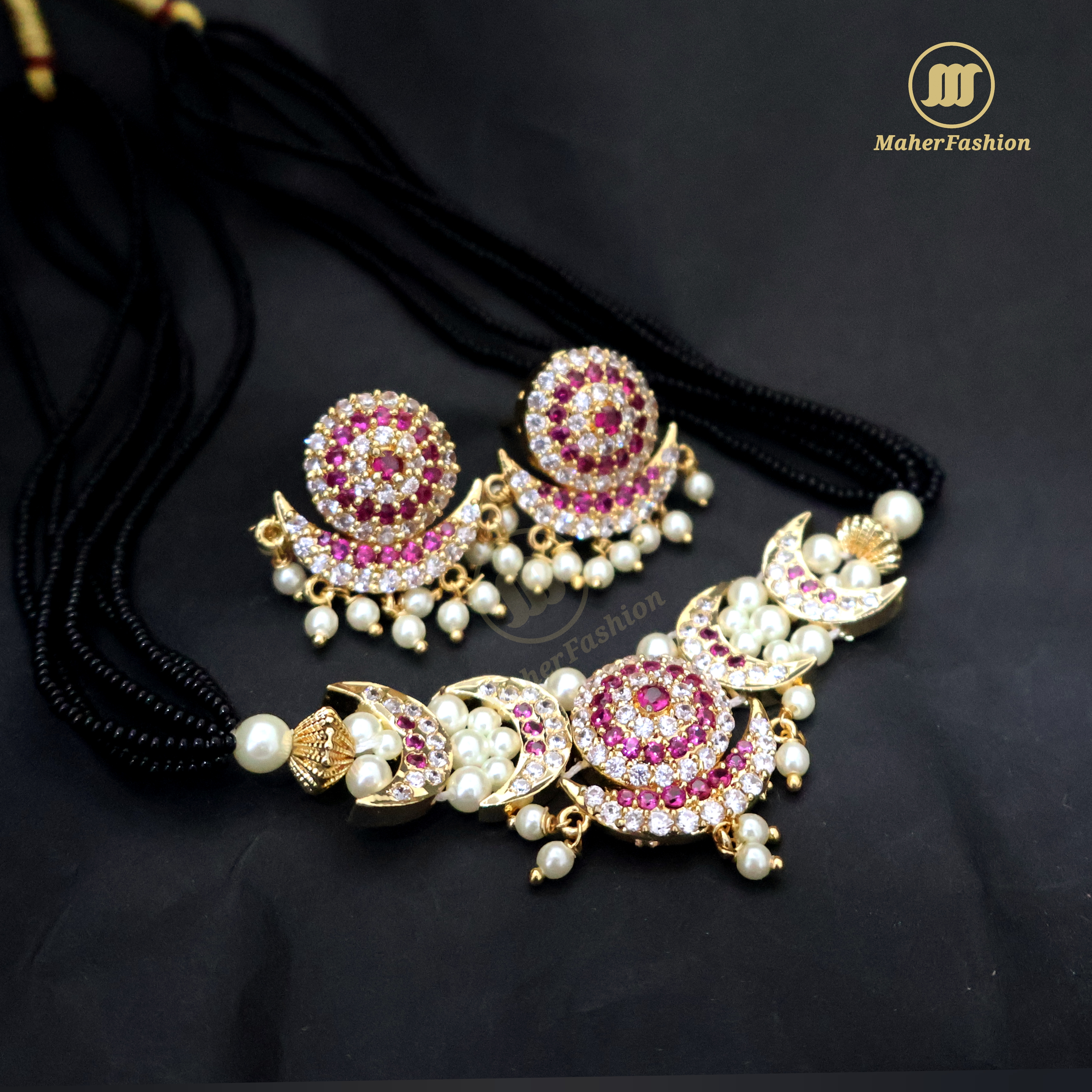 Graceful Floral Peshwai Short Mangalsutra