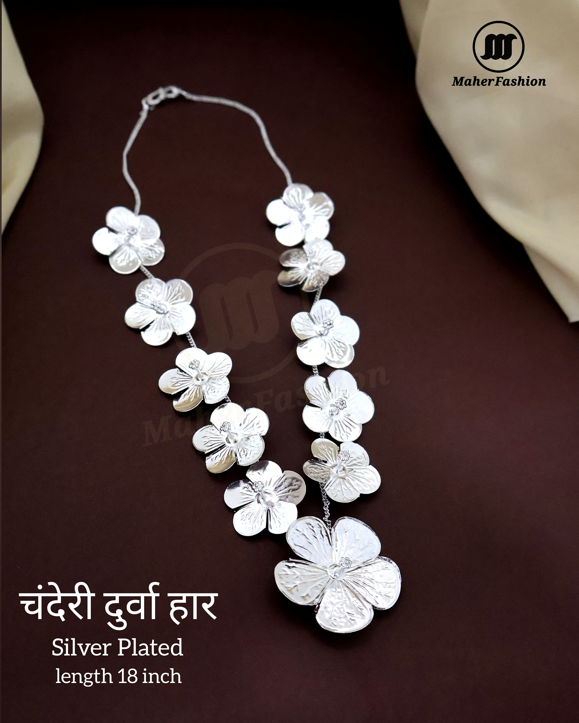 Ganpati Kanthi Mala Ganpati Moti Mala Shop Silver Plated Jaswand